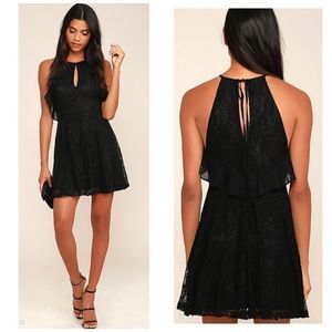 Lulus Absolutely Irresistible Black Lace Dress